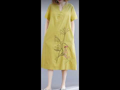 short aline dress ll summer midi dress #viralshort #shortvideo