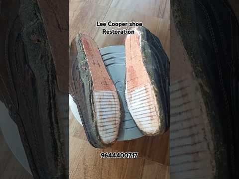 Lee Cooper leather shoe sole replacement. #repair #restoration #leecooper #leather #shoes