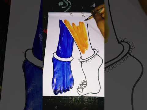 Shiv parvati painting easy and beautiful# shorts