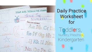 Daily Practice Worksheet for Toddlers, Nursery, Preschool, Kindergarten