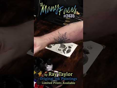 #2435 The Many Faces 2024 Collection: Ink Painting Process Timelapse with Ray Taylor