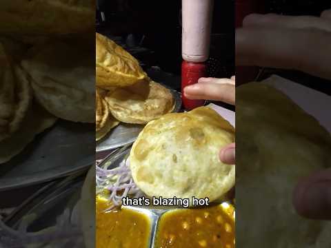 $0.40 Chole Bhature in the Streets of Jaipur 🇮🇳 #streetfood #jaipurfoodie #indianstreetfood #india