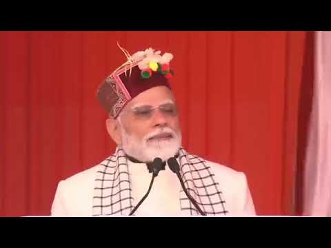 मोदी जी का देवभूमि उत्तराखण्ड उत्तरकाशी माँ गंगा के पावन स्थल मुखबा हर शिल से लाइव भाषण