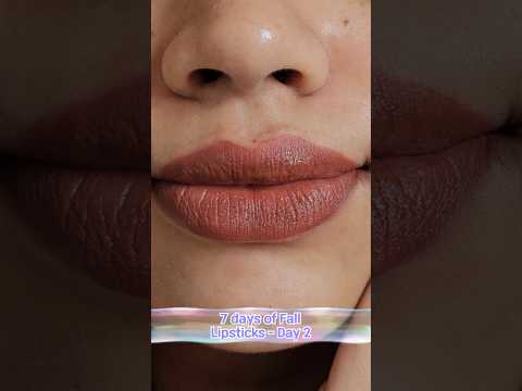 Shade name in description #lipsticktutorial #falllipsticks #brownlipstick #brownlips #lipsticklover