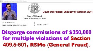 Jim Staley GUILTY of FRAUD (with Fair Use Disclaimer)