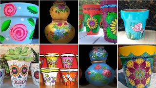 Beautiful Clay pot painting/Clay pot painting ideas/Clay pot painting Designs