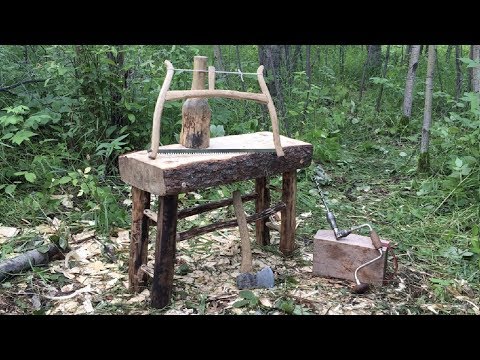 From Tree to Bench Using Only Hand Tools