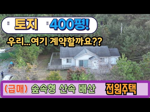 (no 1123 급매물) 실구입가 1억원대  400평 산속 숲속형 배산 대부도 전원주택 매매  / 대부도 부동산