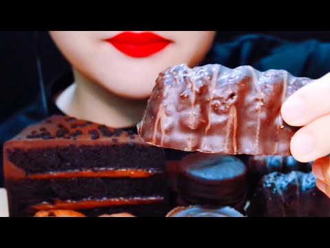 ASMR, Mukbang Chocolate Dessert, Macaron Pastry Eating  초콜릿 디저트 파티, 마카롱 페이스트리 먹기 @ribongasmr4431