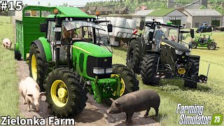 Selling Pigs, Storing Hay & Grass Bales │Zielonka│FS 25│Timelapse#15