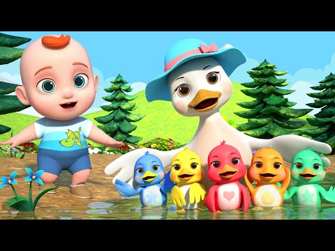 Five Little Ducks 🦆 Animals Song for Kids | Leo Nursery Rhymes & Baby Songs