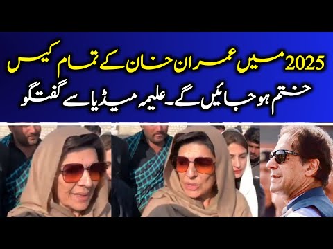 Islamabad: Former Prime Minister Imran Khan's Sister Aleema Khan Talks to Media