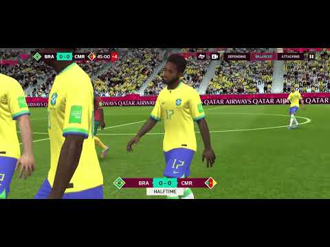 FIFA 23 || Brazil Vs Cameroon Fast Match || FIFA World Cup 2023 || Fifa Mobile Gameplay || Football