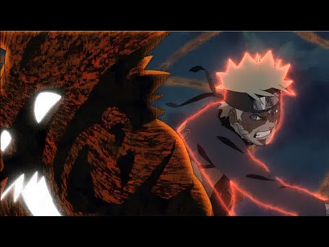 Naruto battles against the Nine Tails' pseudo jinchuriki who attacked the village, English Dubbed