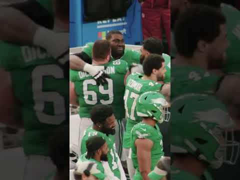 WHOLESOME: The Eagles O-Line supports Mekhi Becton after making his 1st playoffs 🥹 #shorts