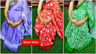 Cotton Sarees Collection | Mulmul Cotton Sarees Wholesale #shopnow