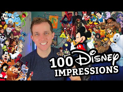 100 DISNEY Voice Impressions in 6 minutes