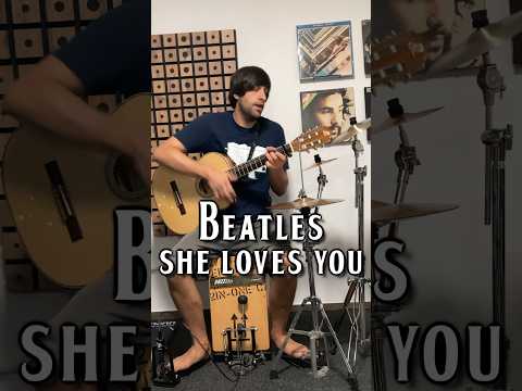 She loves you by the Beatles #onemanband #acoustic #beatles #thebeatles #acousticcover #cajon #short