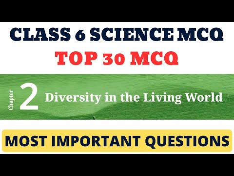 Best MCQ Diversity in the Living World // New Science NCERT MCQs // Important Questions