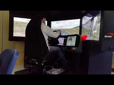 Jamie learning to shift on Timmins Simulator