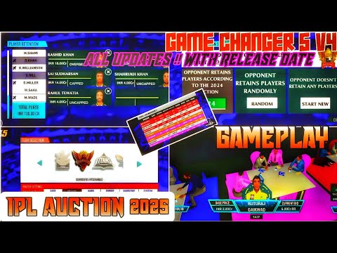 IPL AUCTION GAMEPLAY 🚨 GAME CHANGER 5 V4 || GC5 FULL IPL AUCTION GAMEPLAY 💥 || ALL UPDATES #cricket