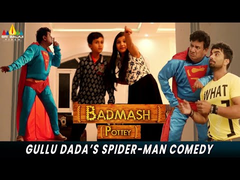 Gullu Dada's Super Man Comedy | Badmash Pottey | #AsnaKhan #Farookh | Hindi Comedy Movie Scenes