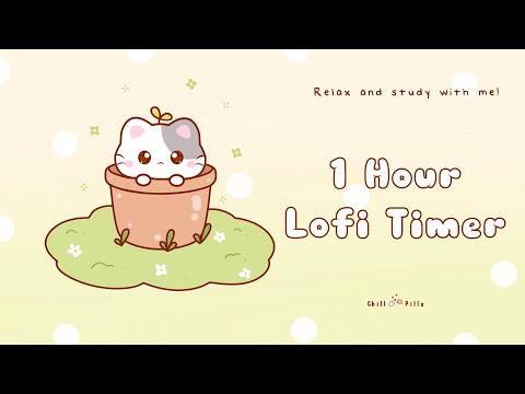 1 Hour - Relax & study with me Lofi | Sprout kitty #timer #1hour #1hourloop #lofi #relaxing