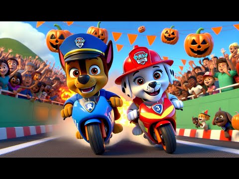 Paw Patrol Ultimate Rescue | CHASE Participate in The Halloween Race | Funny Story | Rainbow 3