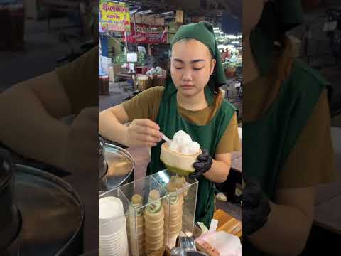 Thai Coconut Ice Cream #streetfood #shorts