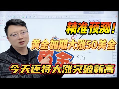 精准预测！黄金大涨50美金，今天还将大涨突破新高！【外汇交易策略】