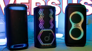 Soundcore Rave 3S Vs JBL Partybox 120 & Sony XV500 - New Best Mid Sized Speaker?