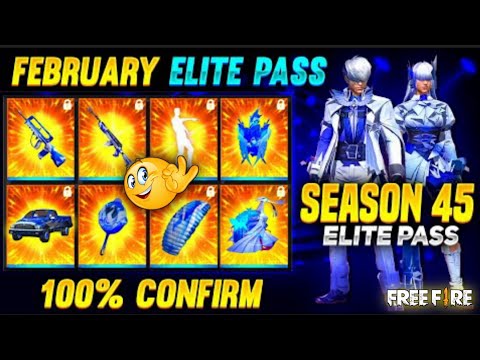 FREE FIRE FEBRUARY ELITE PASS 2022|SEASON 45 ELITE PASS FREE FIRE 2022|FF FEBRUARY ELITE PASS 2022