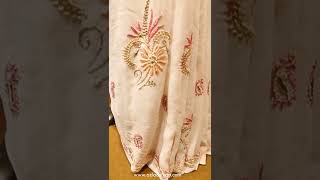 Ada White and Pink Intricately Embroidered Chikankari Saree #adachikan