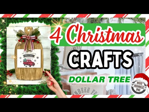 🐓Farmhouse CHRISTMAS DIY CRAFTS | Dollar Tree Christmas DIYS