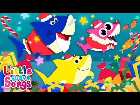 Baby Shark Christmas Song + More Nursery Rhymes & Kids Songs | Little Wave Songs - Baby Coco