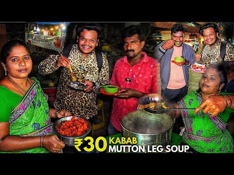 This Stall Sells Only Chicken Kabab & 200 Mutton Leg Soup Each Day! Night Street Food Bangalore