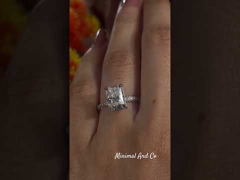 Radiant Cut Moissanite Engagement Ring