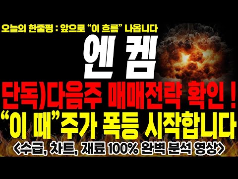 [엔켐 주가전망] 💥단독💥다음주 매매전략 꼭 확인하세요. "이때" 본격적으로 주가 폭등합니다 !🔥 #전해액 #2차전지 #박순혁 #선대인tv 김프로 #msci편입