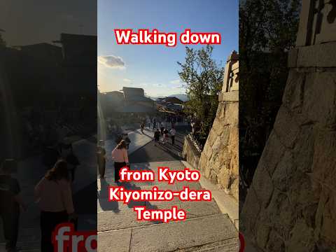 Walking down hill from Kiyomizo-dera Temple in Kyoto #japan #viralshorts #shorts