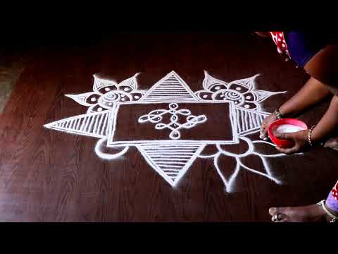 aadi month special rangoli design \ aadi month kolam \ aadi month ramgoli