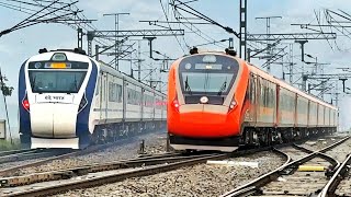 Dangerous Saffron VANDE BHARAT+7 Vande Bharat express Trains attacks at 130kmph- Indian Railways