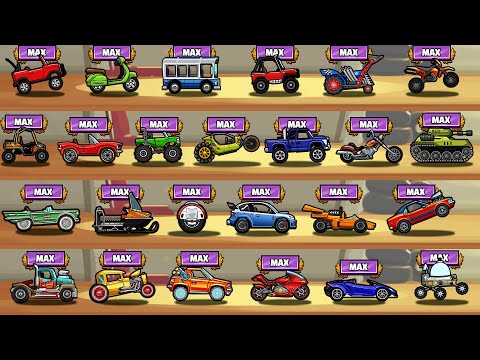 HILL CLIMB RACING 2 - ALL VEHICLES MAX - THE END