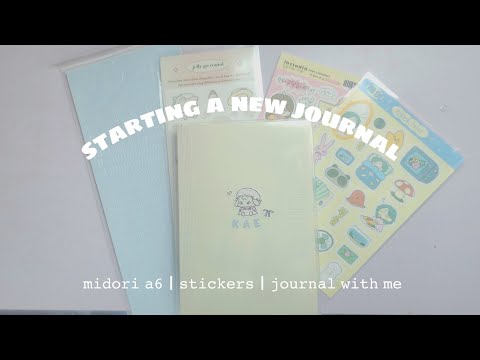 ☁️ Starting a new journal ( midori a6 | stickers | journal with me )