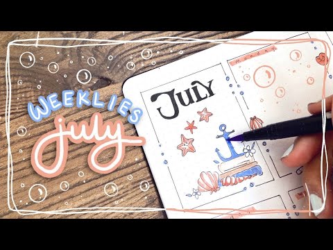 PLAN WITH ME ~ July Weeklies ~ Nautical Decor