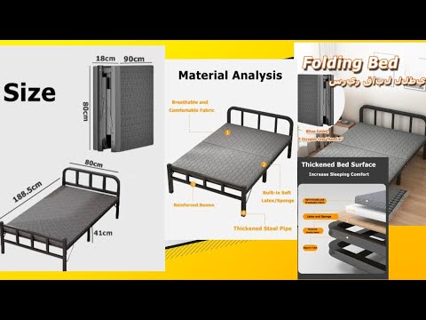 Unboxing Folding Bed with Mattress complete specifications #foldingbed #singlebed #bed #bedroom