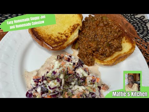 The BEST Homemade Sloppy Joe with Homemade Coleslaw / Mattie's Kitchen