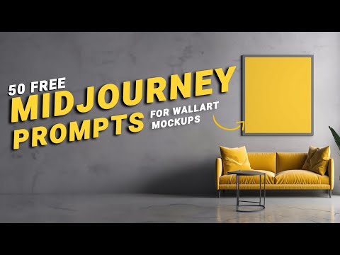 FREE Midjourney Mockup Prompts to Create Awesome Wallart Mockups | $$$ Sell Mockups in Etsy $$$