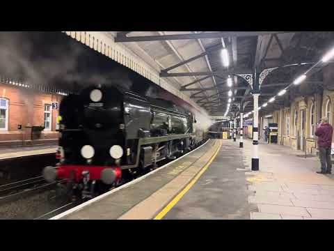 Clan line departing salisbury Bristol Christmas Steam Train Special ￼last Railtour of 2024