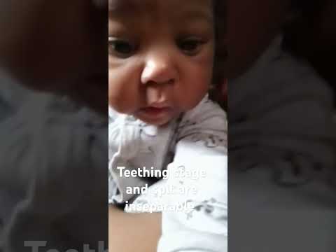 Teething makes babies spit alot.. #baby #teethingbaby #mummy #global #babybarachiel #damselhrh