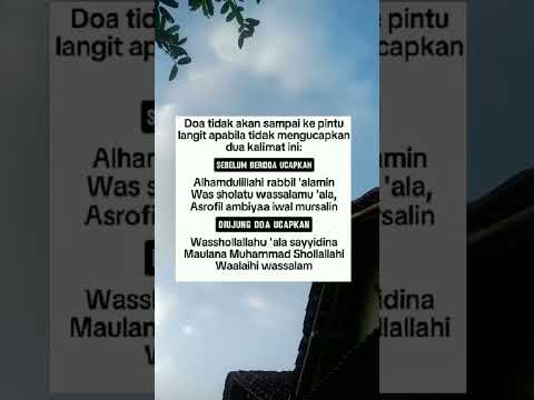 Doa Tidak akan sampai ke pintu langit jika tidak mengucap ini #doa #hijrah #shorts #sholawat #quran